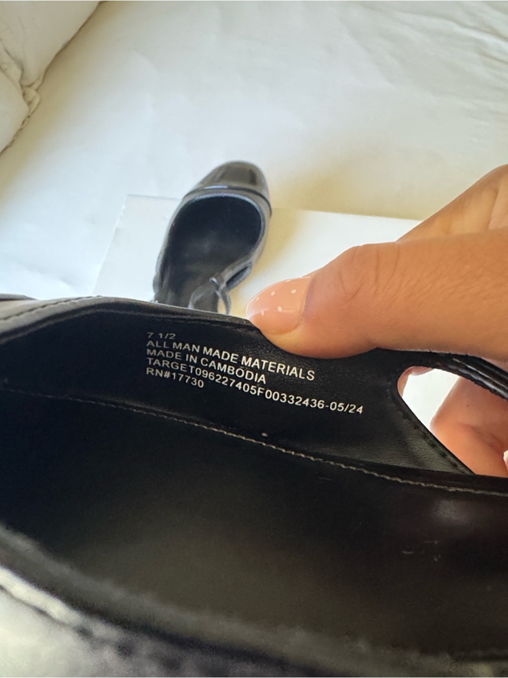 Target Black Patent Cap-Toe Slingback Flats - Picture 6 of 11